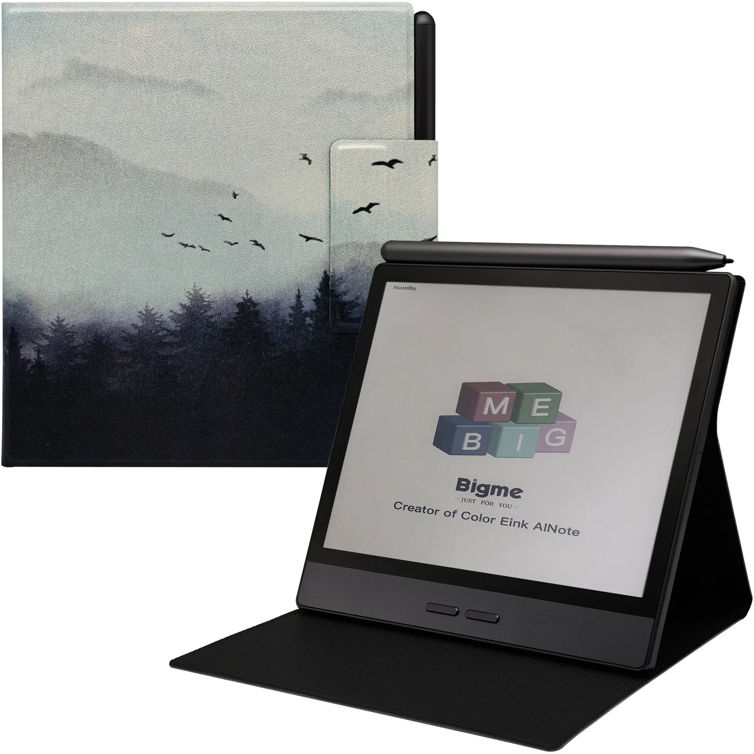 Bigme B7 カラー (2025) 用磁気スタンドケース 磁気ペンバックル付き超