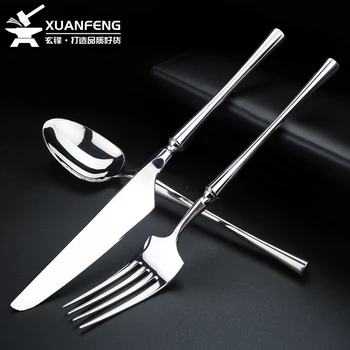 Couteau à steak, fourchette et cuillère en acier inoxydable 304 de haute qualité, épaissis, pour la vaisselle domestique ou hôtelière