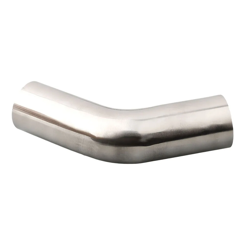Versatile Stainless Steel Elbow 45° Degree Bend Exhaust Pipe Polished 19-51mm Silver Tool Accessories