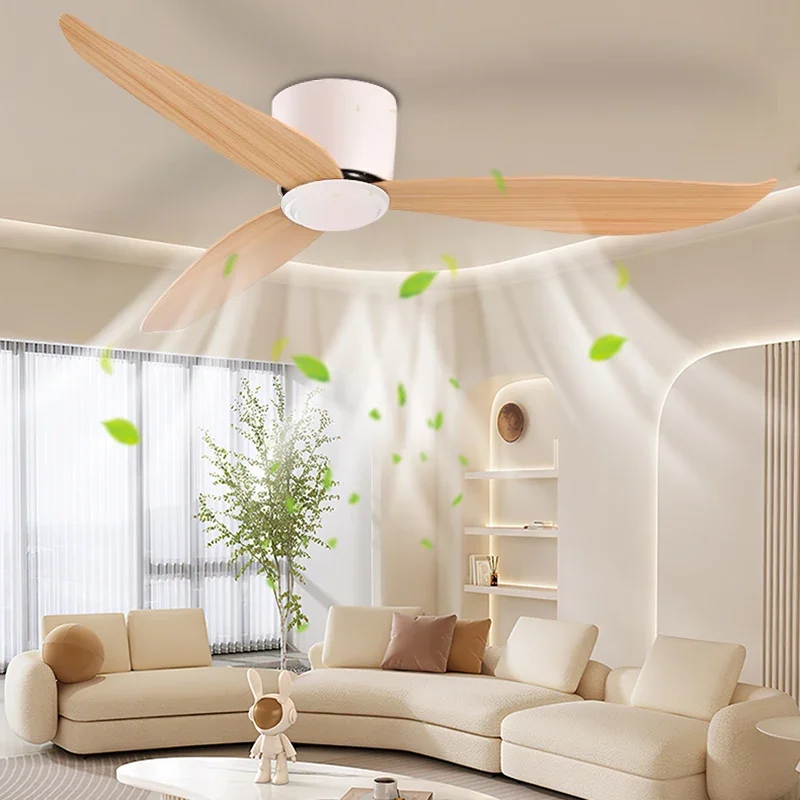 Ceiling Fan Bedroom Dining Room Living Room Intelligent Remote Control 6-Speed Nordic Style Home No Light 110-220v