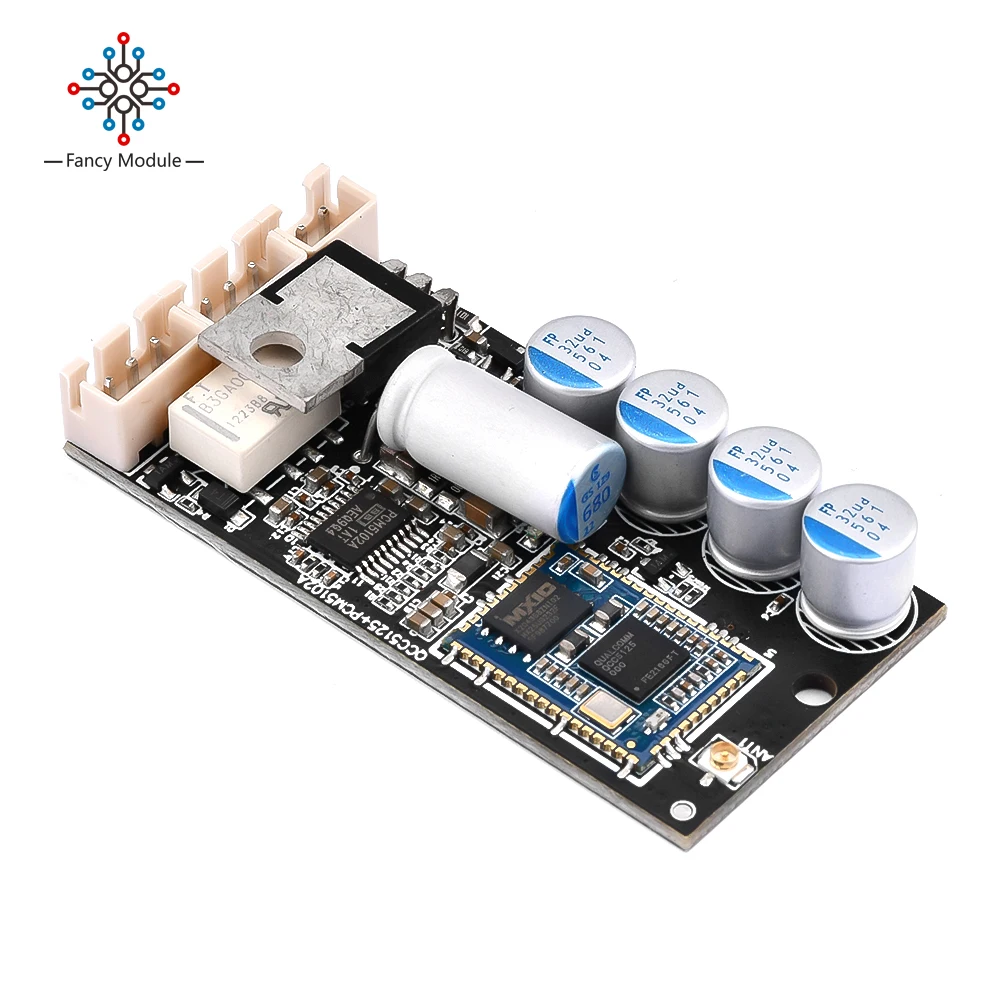 

QCC5125 Lossless Decoder Receiver Board Bluetooth-compatible5.1 APTX-HD + DSP PCM5102A DAC 32bit 384kHz for HiFi Audio Amplifier