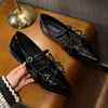 Red Footwear Shallow Flats Shoes For Women Pointed Toe Female Butterfly-Knot Fashion T-Strap Ladies Mary Janes Flats Shoes 3