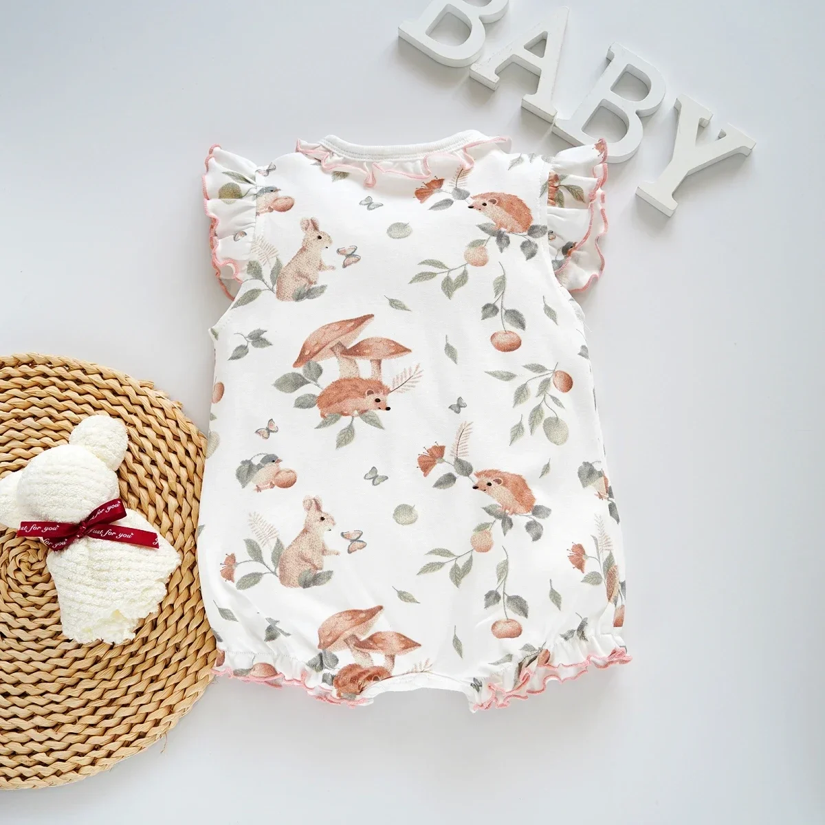 Cotton Romper Summer Jumpsuit Baby Jumpsuit Baby Clothing Baby Girl Rompers Short Sleeve Summer Onesies Toddlers Infant Newborn Overalls Homewear