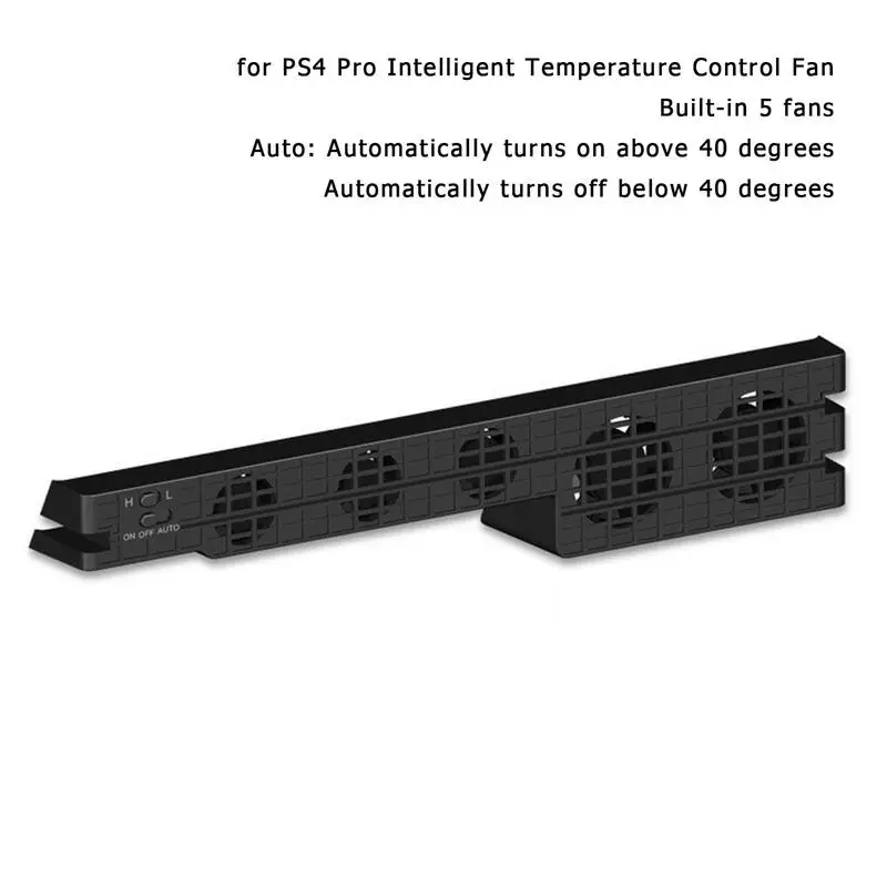 For PS4 Pro Cooler USB External 5-Fan Super Turbo Temperature Control Cooling Fan for Playstation 4 Pro Game Console
