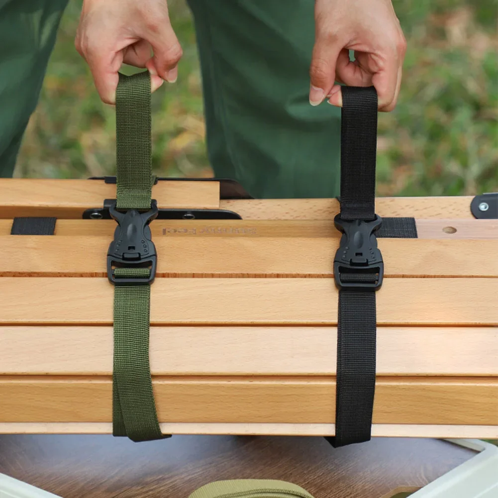 135cm Adjustable Handle Strap Double Security Buckle Outdoor Camping Luggage Hiking Binding Belt PP Webbing Pack Fastening Tool