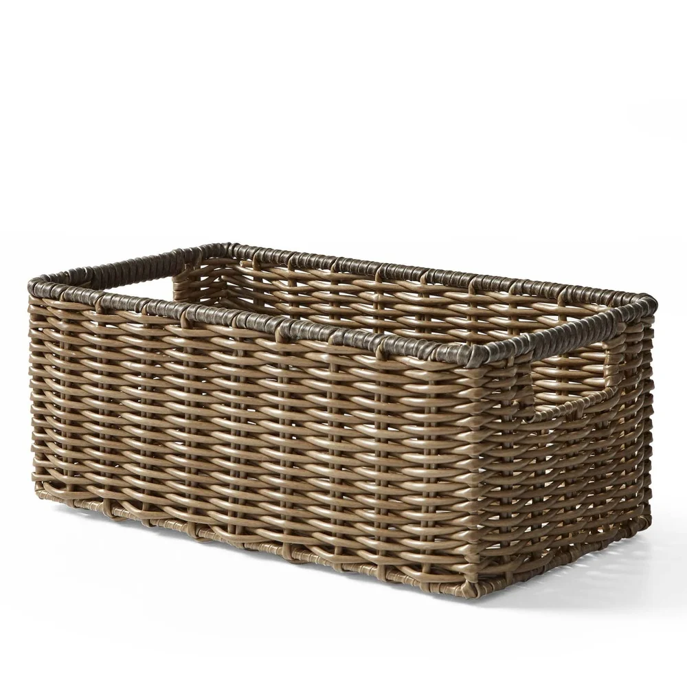 2-Piece Rattan Storage Basket Set 4