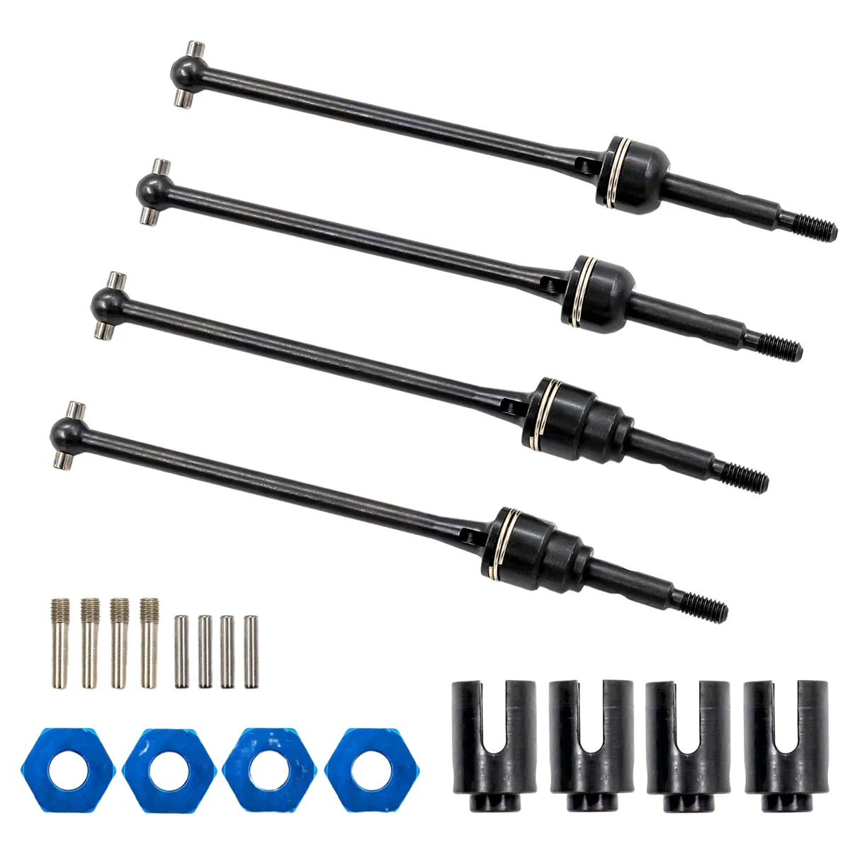 

4 шт. собачья кость CVD приводной вал стальной Dogbone для TRX1/10 Slash 4X4 Rustler 2WD Huanqi 727 1: 10 RC автозапчасти