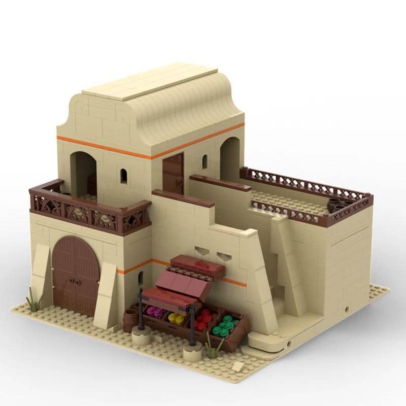 

Новинка, 1127 шт., модель домика MOC Tatooine в виде знаменитой звезды из фильма, пустыня, специи, творческие идеи для творчества, детская игрушка, подарок, строительные блоки
