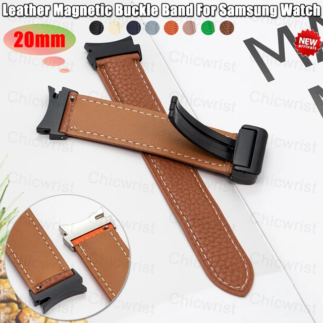 Samsung Watch 4 Classic Genuine Leather Bracelet  Samsung Galaxy Watch 5  Band Gap - Watchbands - Aliexpress