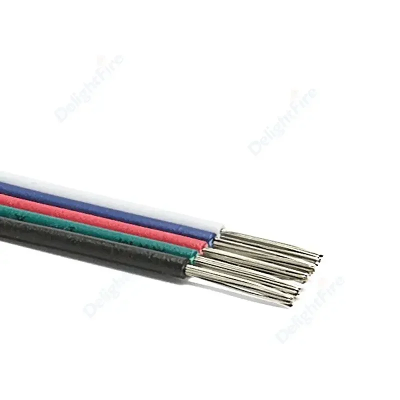ตัวเลือกสินค้า สายต่อพ่วง LED แบบ 2 3 4 5 6 ขา ขนาด 22 20 18 AWG ความยาว 5 เมตร 10 เมตร สายไฟฟ้าแบบยืดหยุ่น สำหรับแถบไฟ LED 5050 RGB RGBW พร้อมหัวต่อ SM JST