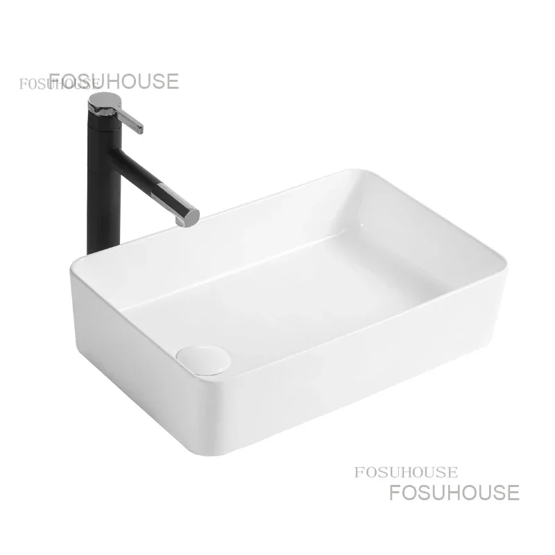 Small Stage Bathroom Sinks Balcony Wash Basin Side Drainage Ceramic Wash Basin Table Bathroom Sink N p