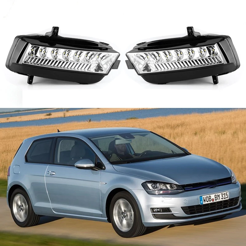 Led Drl Car Daytime Running Light Front Bumper Driving Fog Lamps