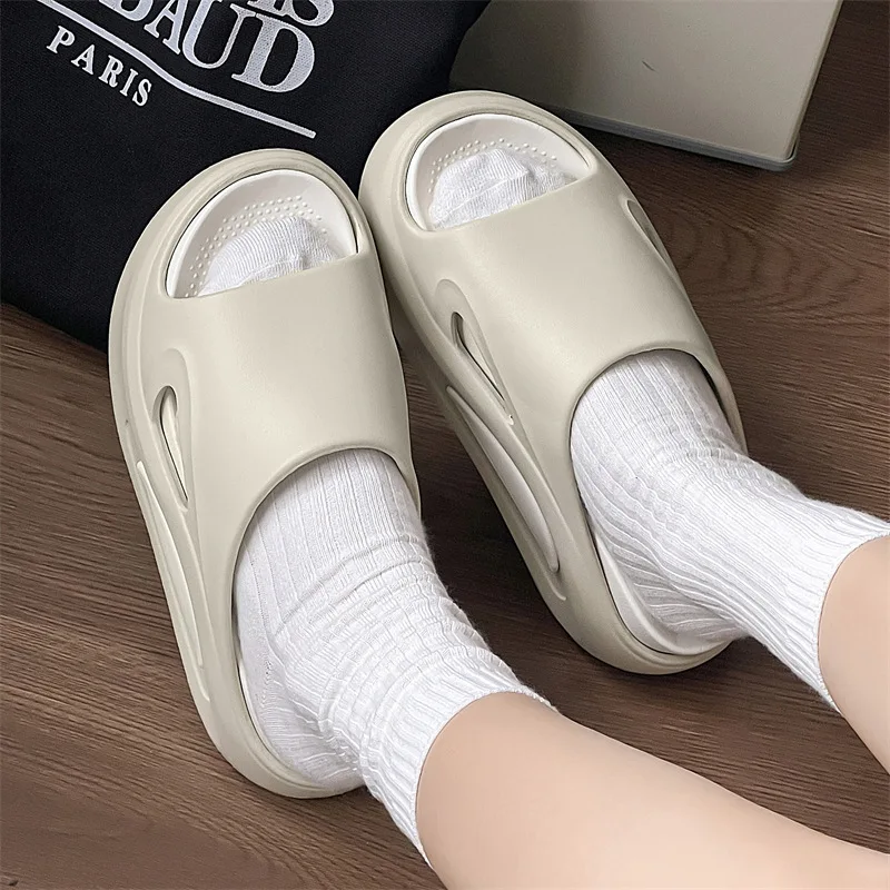 Women Platform Flat Sandals Soft Pool Beach Nonslip Cushioned Shower Shoes