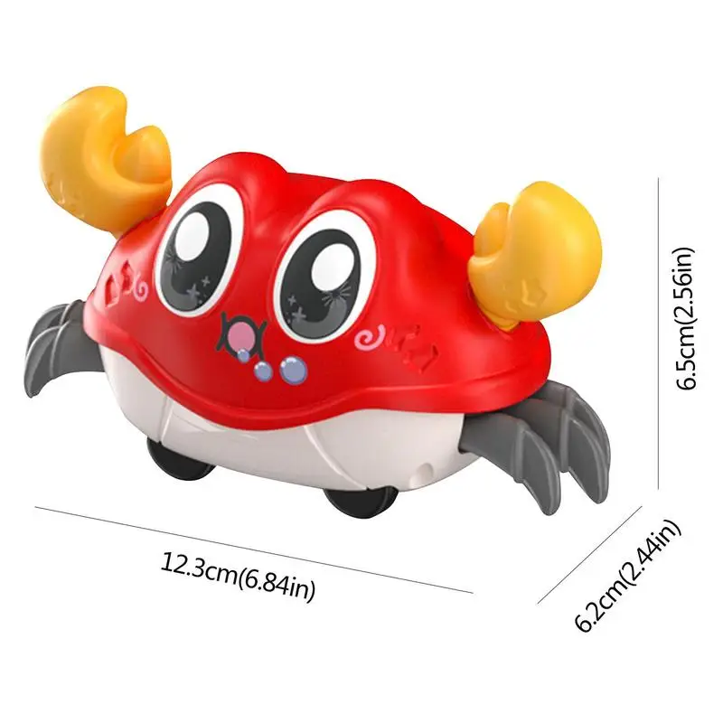 Crawling Crab Sensory Toy Cute Crawling Crab Baby Toy Interactive Walking Dancing Toy Infant Fun Birthday Gift Entertainment For 6
