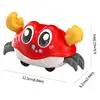 Crawling Crab Sensory Toy Cute Crawling Crab Baby Toy Interactive Walking Dancing Toy Infant Fun Birthday Gift Entertainment For 6