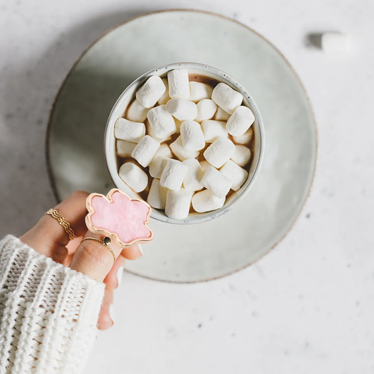 2Pcs 네일 컬러 팔레트 미니 링 팔레트 네일 아트 믹싱 플레이트 매니큐어 애호가를 위한 휴대용 손가락 링 팔레트