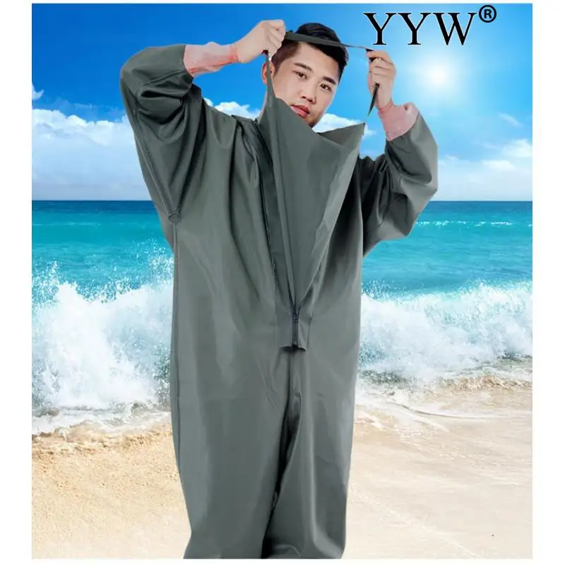 Hooded Waders Pants With Boots Gloves Set Adult Waterproof Long Sleeve Overalls Fishing Jerseys Hunting Wading Trousers Suit