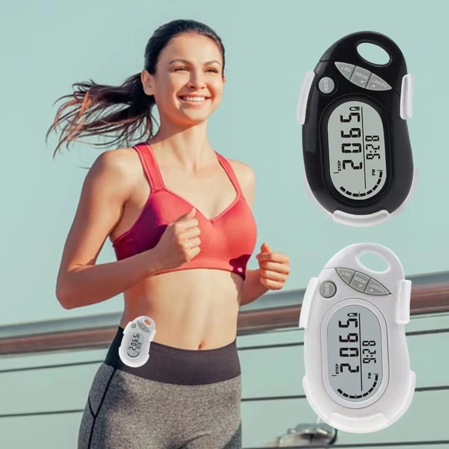 Odometer Walking Large Digital Display Pedometer Removable Clip Step Tracker Men Women Adults Seniors