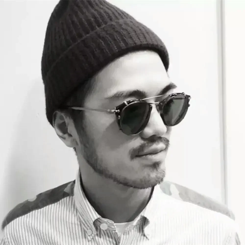 더블 레이어 Steampunk Flip-Up 선글라스 플립 커버 블랙 쉐이드 안경 컴퓨터 안경 두 가지 사용 방식 펑크 안경