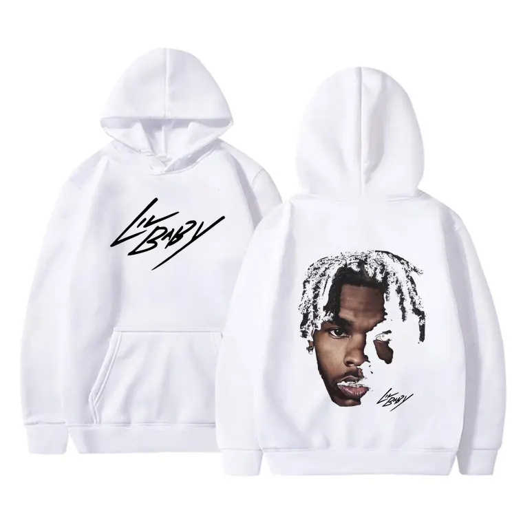 Hop Rapper Lil Baby Double Sided Print Hoodie Men Women Oversized Sweatshirt Men's Fashion Street Hoodies Man Streetwear