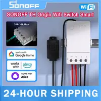 SONOFF TH Origin Wifi Switch Smart Home Controller Temperature Humidity Monitor Switch 16/20A Max Sensor DIY Smart Thermostatic 1