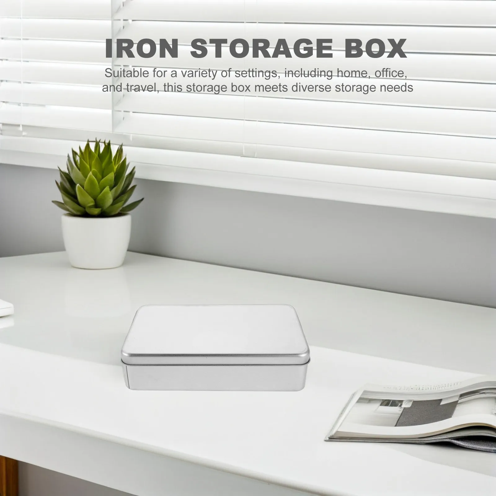 2Pcs 동전, 현금, 우표 등을 위한 뚜껑이 있는 튼튼한 직사각형 돈 절약 상자 사무실 가정용 휴대용 현금 정리함 작은 동전 상자