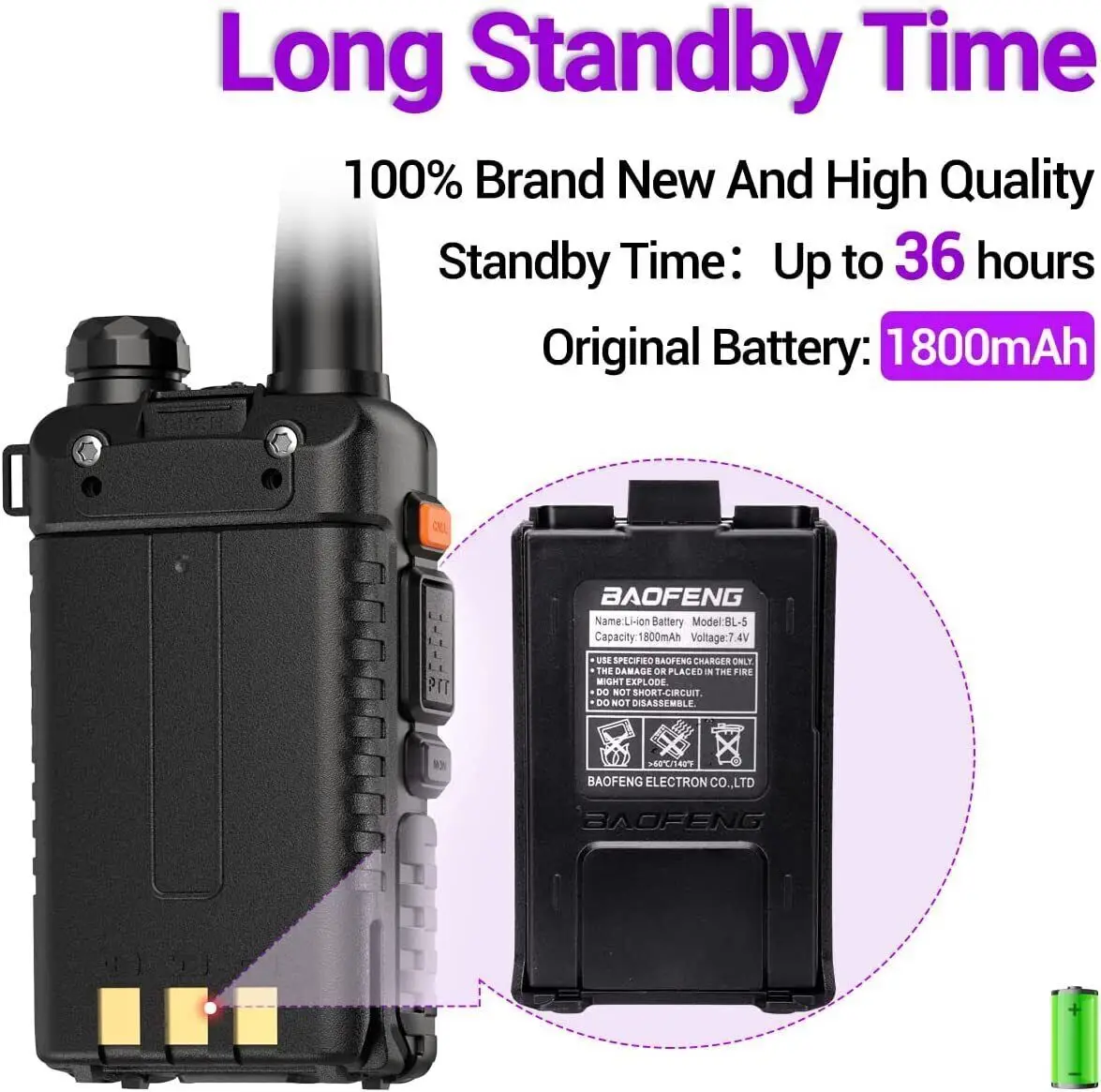 1/2/4 PCS Baofeng UV-5R 8W Walkie Talkie Ham Radio Dual Band VHF UHF Portable FM Amateur 1800mAh UV5R  Two way Radio For Climb 5
