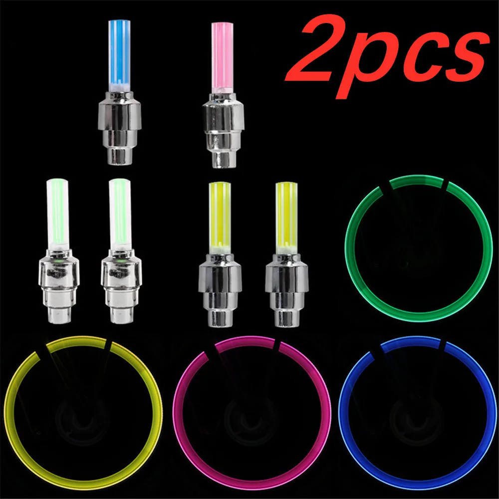 Neon Bicycle Valve Light Motion Sensor LED Light With Battery Road MTB Tire Air Valve Tyre Flash