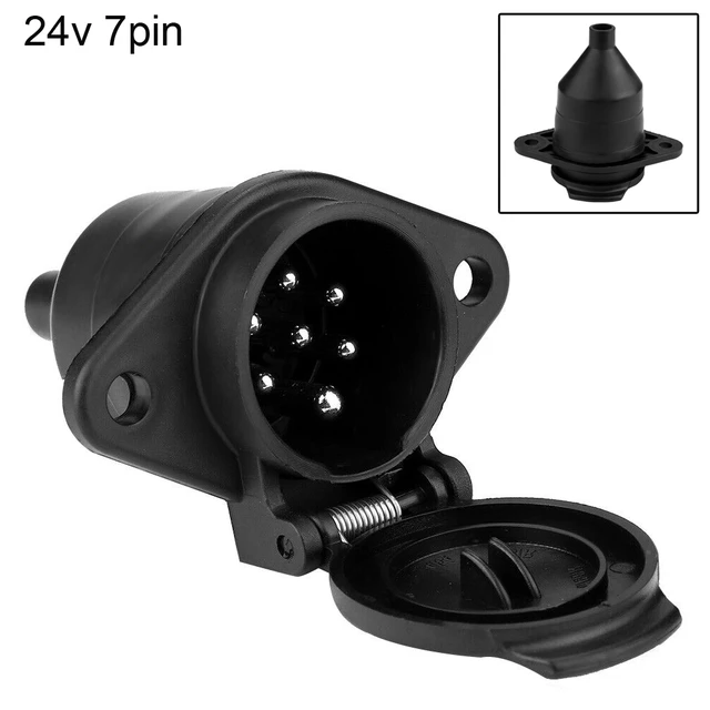 European Trailer Connector 7 Pin Plastic 24V RV Trailer Plug Connector  Standard European Car Trailer Socket - AliExpress