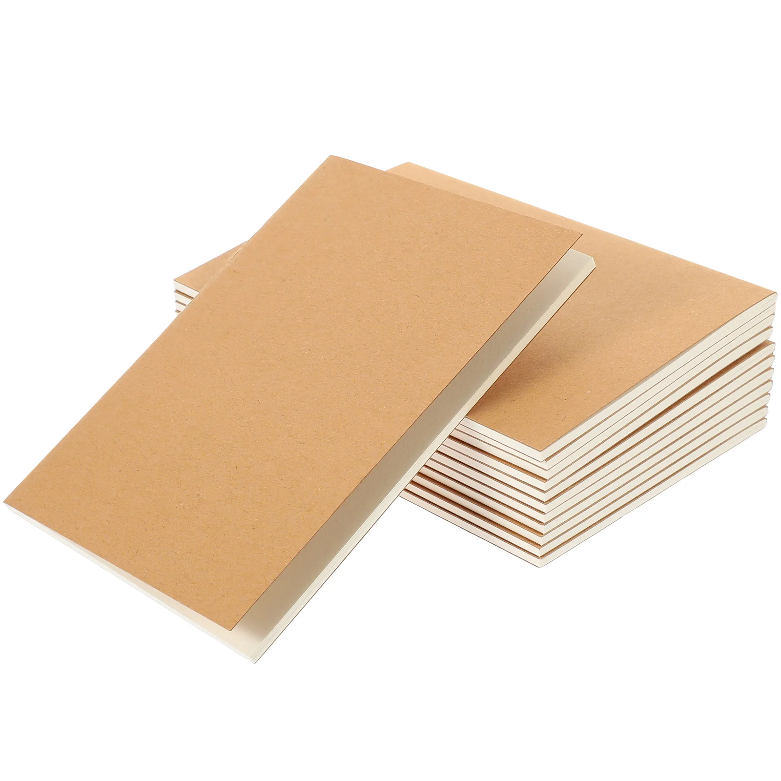 12PCS A6 Kraft Notebooks Kraft Paper Notebooks Blank Cover Kraft Journals for Students Home Office Supplies £¨ 140X100MM £© 2