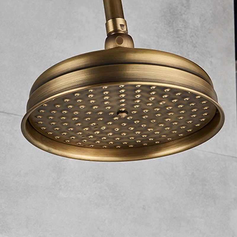 Retro-Antique-Brass-Shower-Head-8-inch-Bathroom-Round-Rainfall-Shower ...
