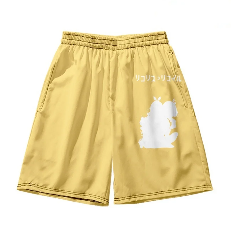 Anime New Series Lycoris Recoil Print Summer Short Classic Printed Gym Shorts Men's Gym Basketball Sports Beach Shorts 4