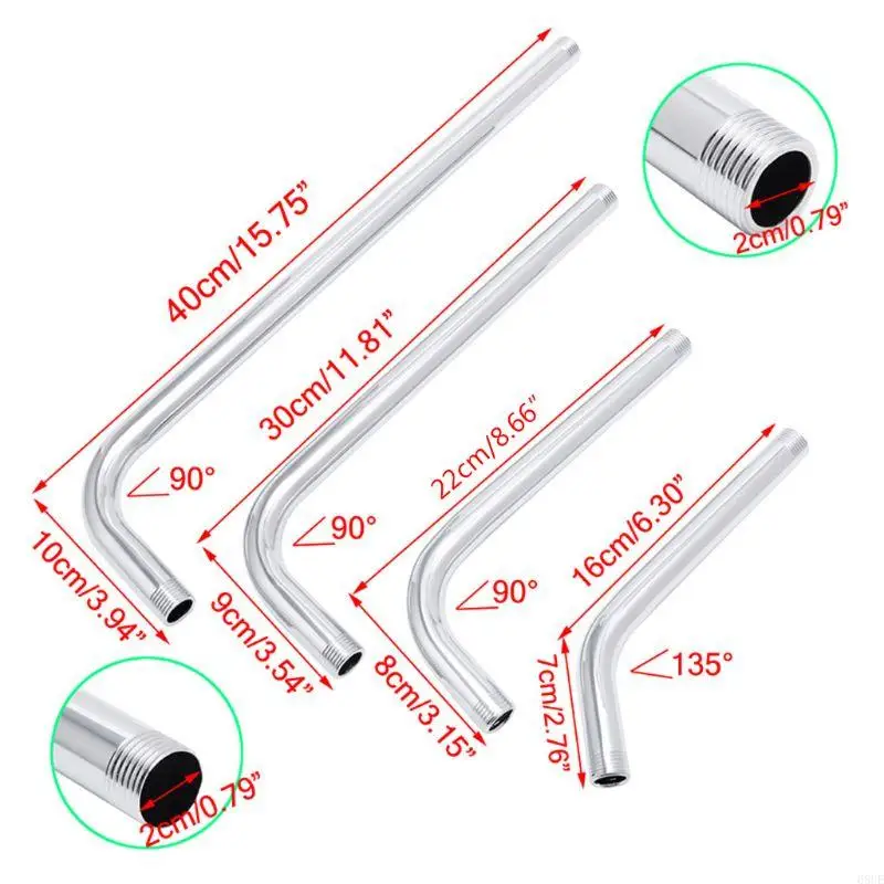 68UE Thread G1/2 Stainless Steel Wall Mounted Tube Rainfall Shower for Head Arm Brack