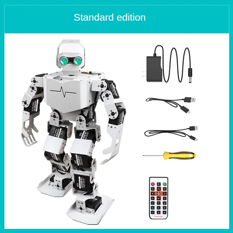 17 Dof Robot bionico umanoide Tonybot per Arduino Educational Artificial Intelligence Recognition Kit di sviluppo di programmazione AI - immagine 4
