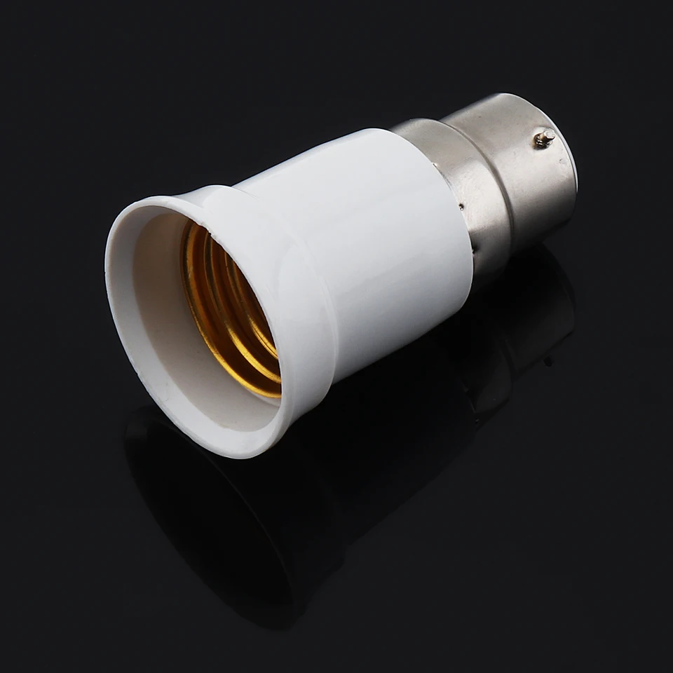 Convertitore Base Lampada Da G24 A E27/E26/E14, Adattatore Presa LED In PBT Bianco, Facile Installazione