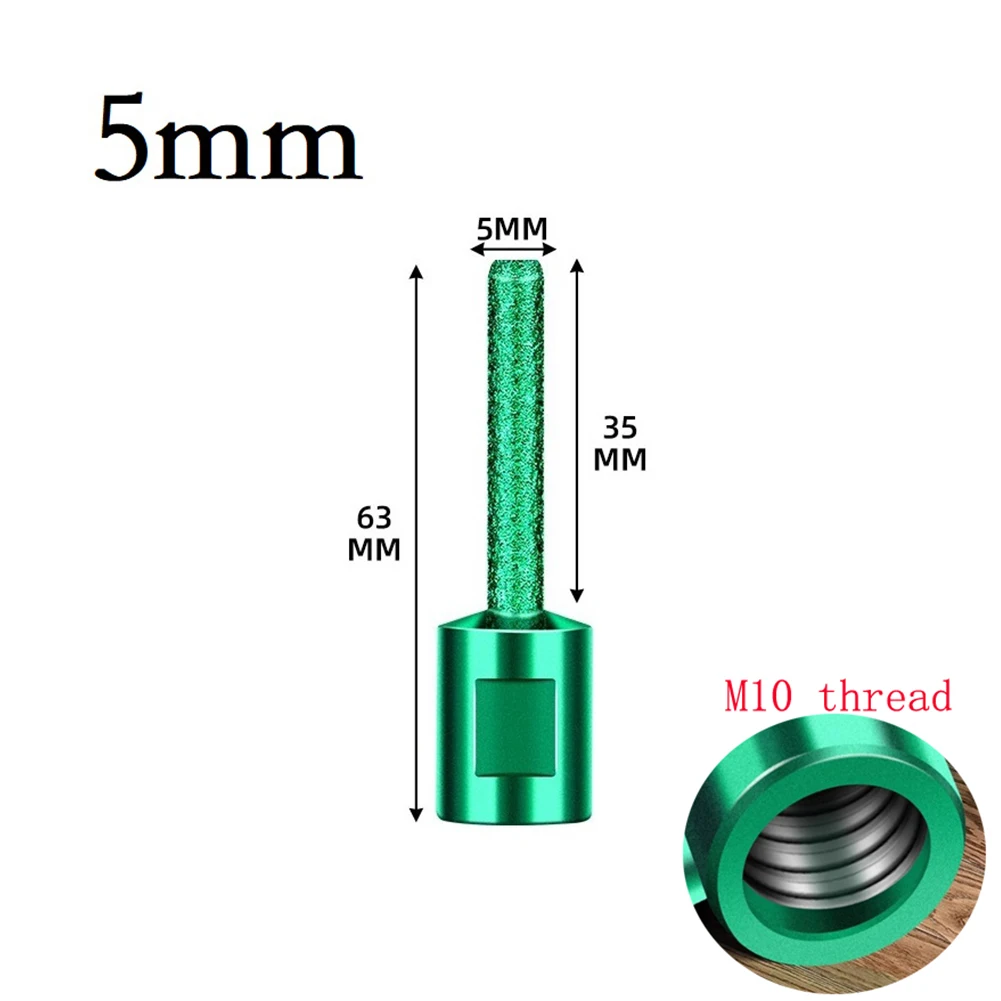 

M10 Thread Vaccum Brazed Straight Router Bit Milling Cutter 5/7/10/15mm For Tile Milling Cutter For Wood Woodwork Tool