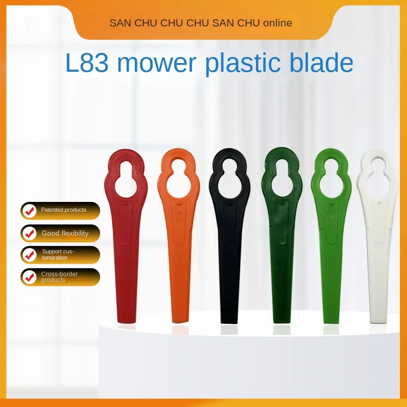 10pcsplasticlawnmowerbladelawngardenlawnmowerbrushlessL83