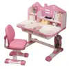 2Pcs/Set Students Desk Chair Multi Bookstand Widened Desktop Desk Chair Set Kids Adjustable Height Study Drawer Table Chair 4