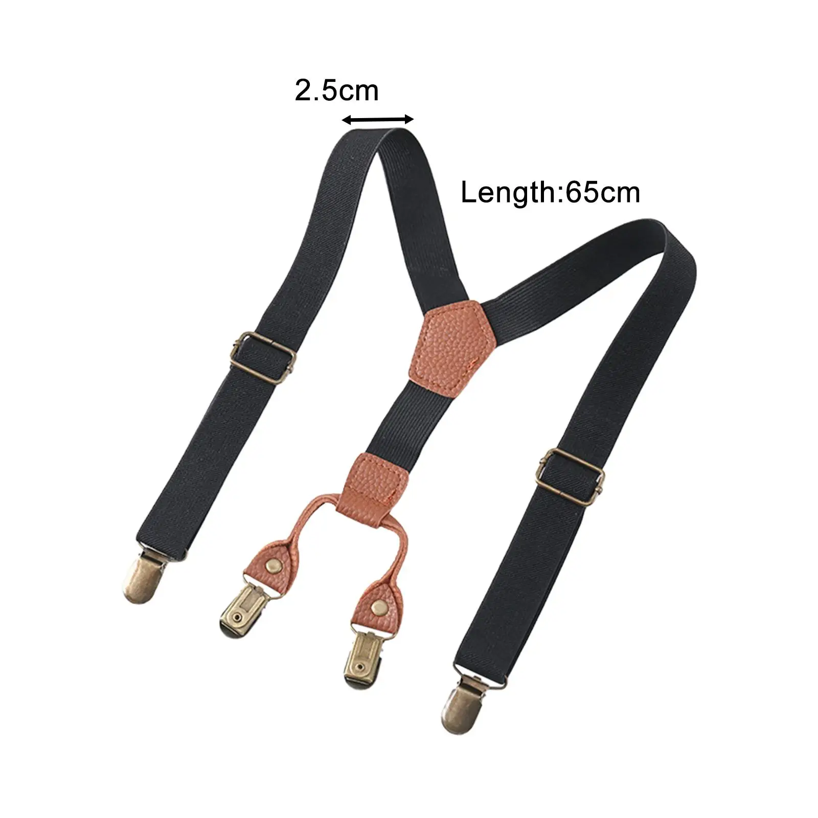 Kids Suspender Tuxedo Suspenders Strong Clips Elastic Straps Y Shape Brace Pants Suspender for Formal Wear Birthday Wedding