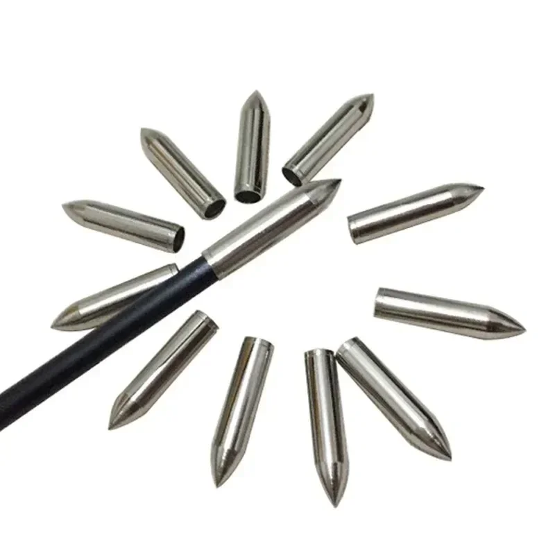12pcs Archery Arrow Points Field Tips ID5.6 6.0 7. 8mm for Recurve Bow Broadhead Arrowhead