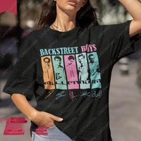 Backstreet Boys Millennium Tour Musique Vintage Tshirt Hommes Femmes Hipster Populaire Hauts Mode D'été Streetwear Unisexe T-shirts Cadeau 6