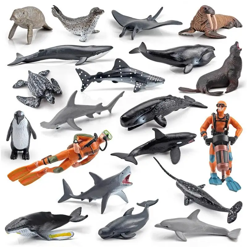 

Mini Sea Animal Figures Toy 20pcs Realistic Sea Creatures Toy Figures Under The Sea Animal Figures Educational Toy Easter Egg