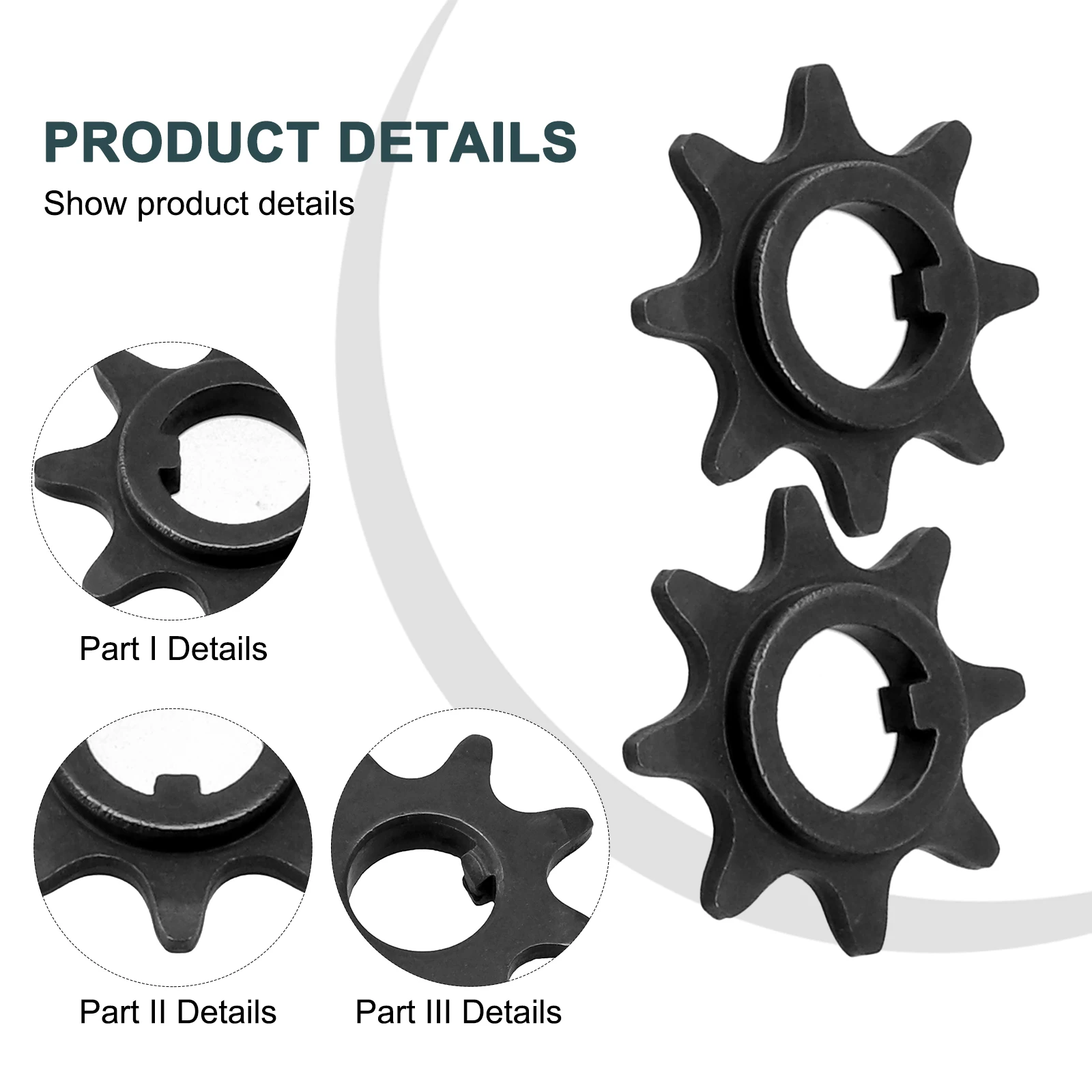 

Sprockets Parts 2 Pcs Sprockets Replace Tools Sprockets 2pcs 5140010-81 Black Parts Plastic For DW734 Sprockets