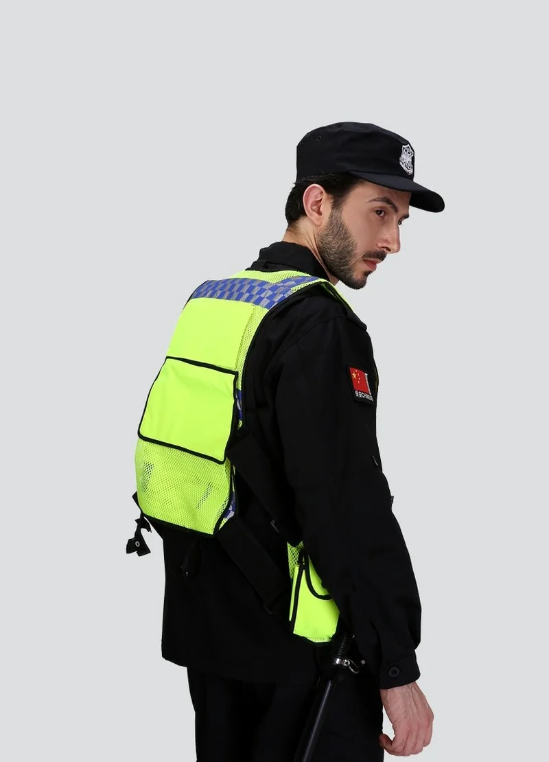 Reflective Vest Multi-bag Construction Site Building Safety Protection Vest Fluorescent Clothes Jacket Glow In The Dark - Image 5
