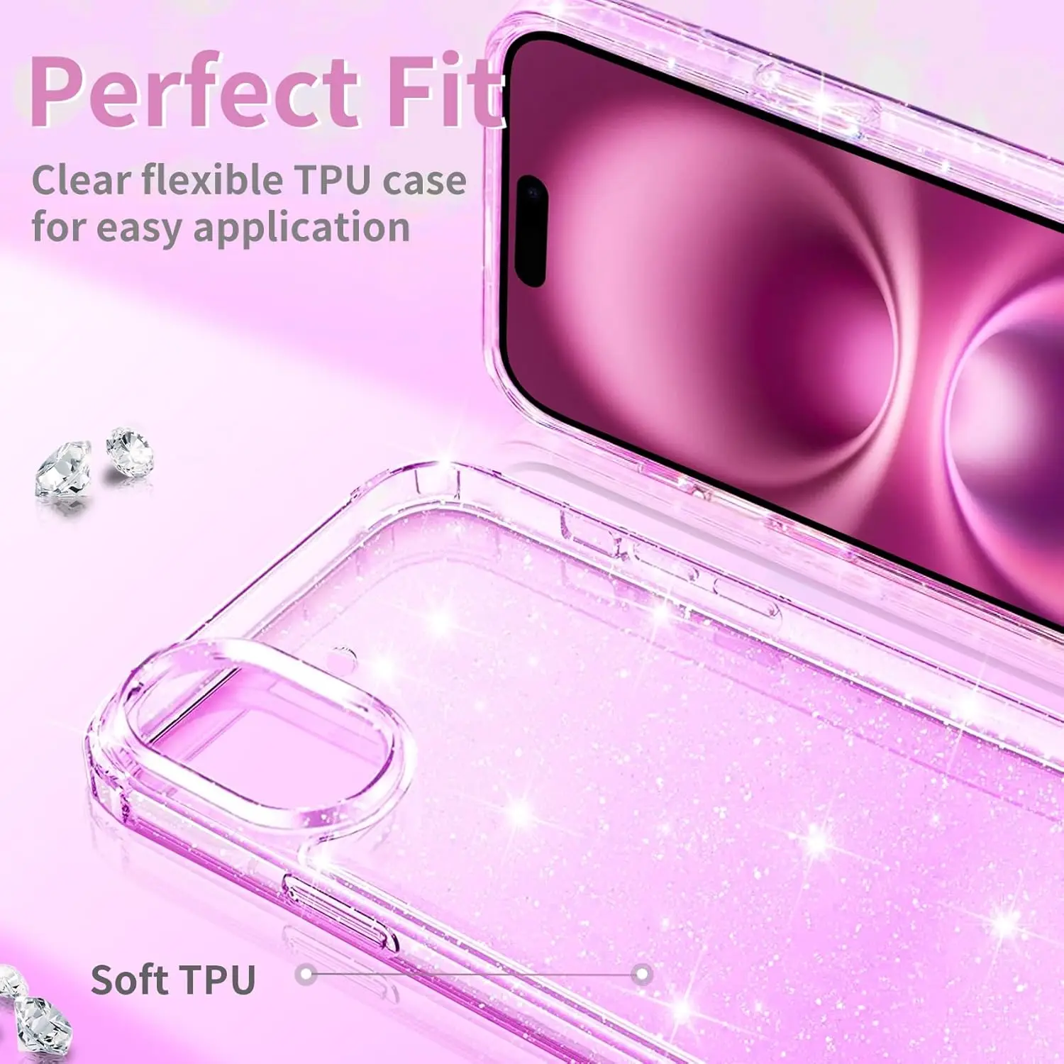 Glitter Clear Phone Cover Accessories