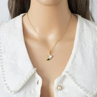 Collier de petite princesse de conte de fées en Zircon coloré à la mode, chaîne universelle plaquée or, chaîne de clavicule, tempérament doux 6