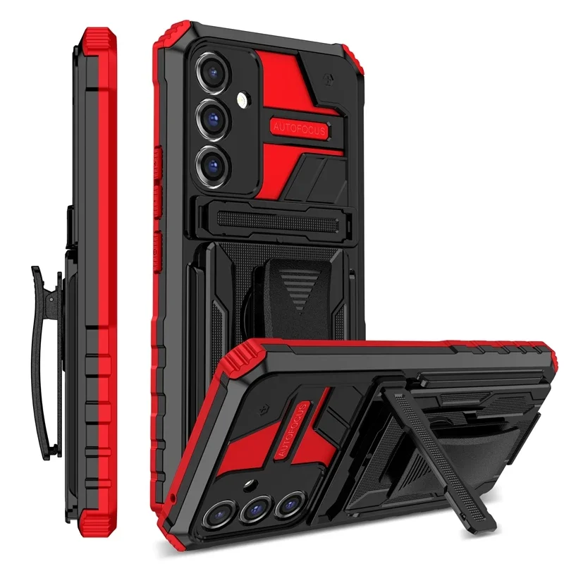 Belt Clip Holster Armor Case with Kickstand and Protective Cover