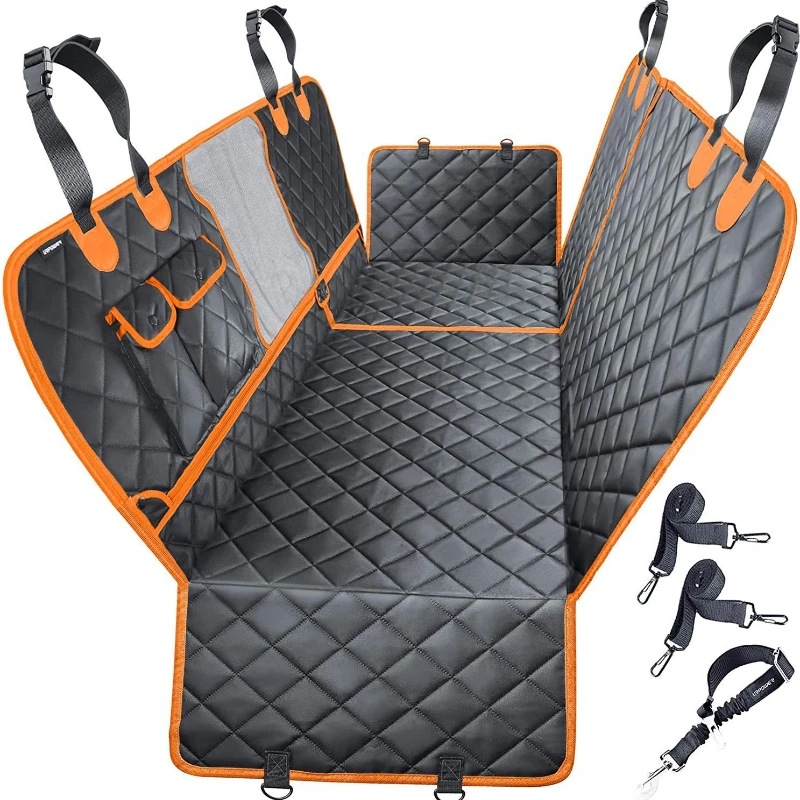 

Dropshipping Luxury Waterproof Convertible 4 In 1 Back Seat Protector Pet Blanket Cushion Trunk Hammock Dog Car Seat Cover