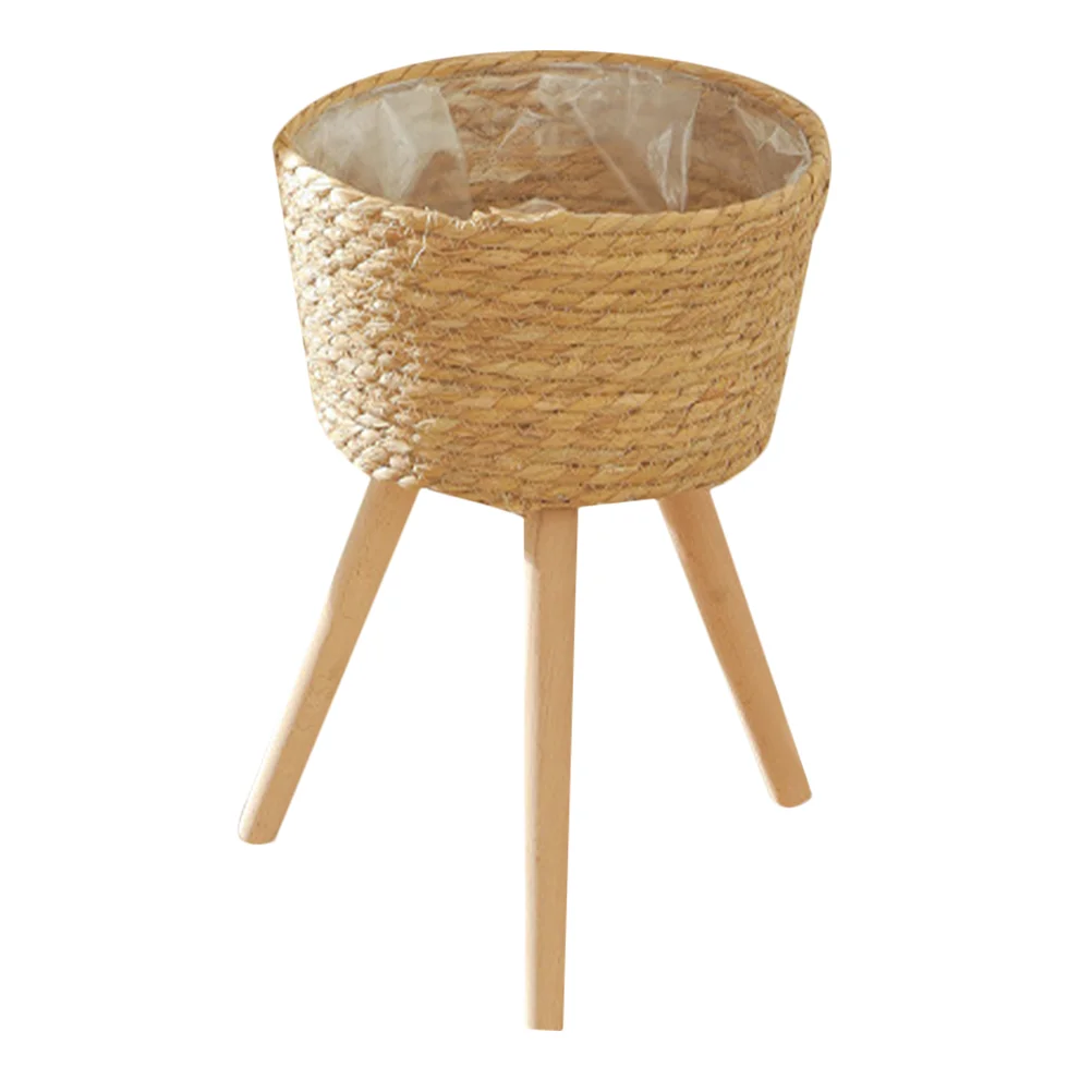 

Home Woven Plant Basket Wooden Woven Plant Pot Rack Wooden Plant Stand Plant Pots Stand