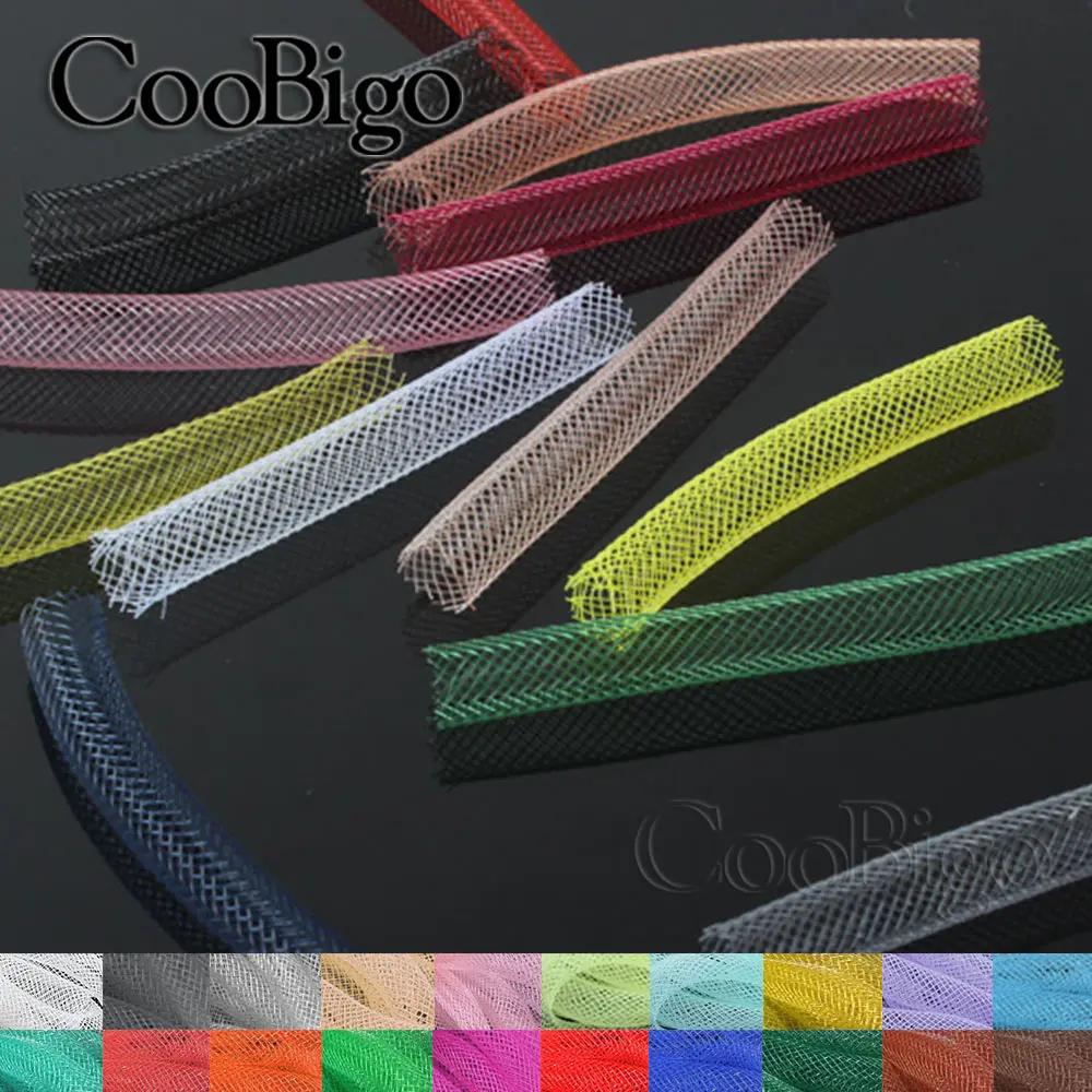 Mesh Tubular Crinoline Tube Crin Horsehair Braid Tubing Cord Fabric for Jewelry Making Metallic Cyberlox Decor DIY Craft Supply 8mm jewelry making supplies